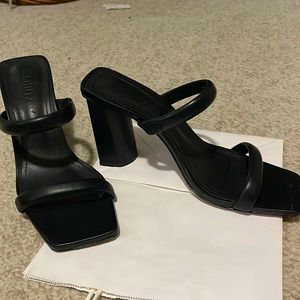 Black leather heels. Schutz — 8.5 worn twice. Excellent condition.